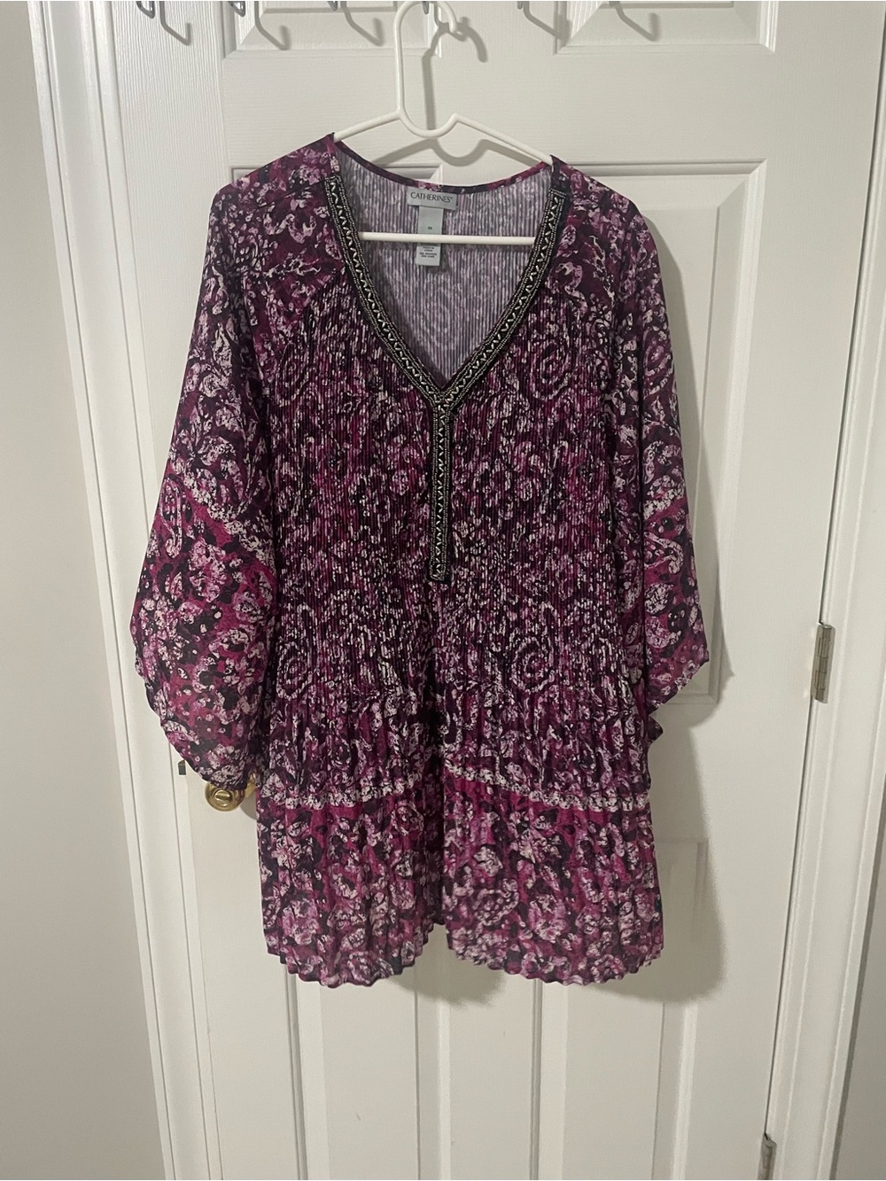 Catherine’s 3x flowy purple top